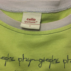 Celio Sportwear Men Sz L Sweatshirt Green Cooton
